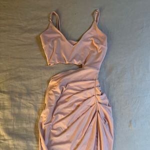 Pastel Pink Lucy In The Sky Slit Maxi Dress